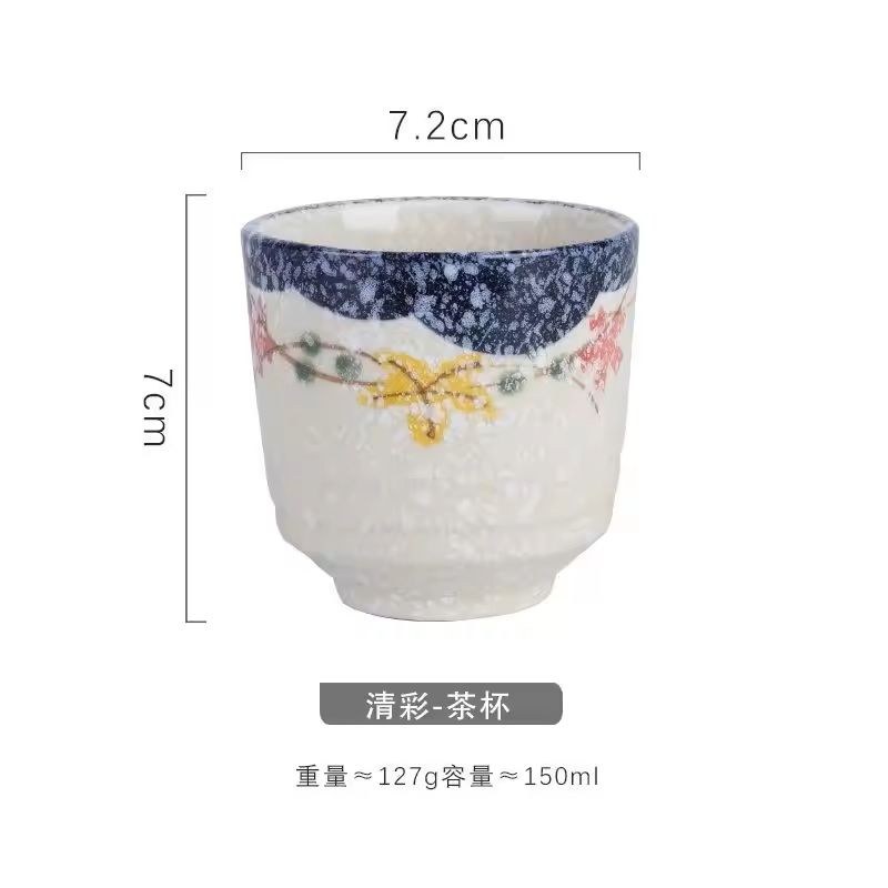 Japanese Style Hand-Painted Ceramic Tea Cup