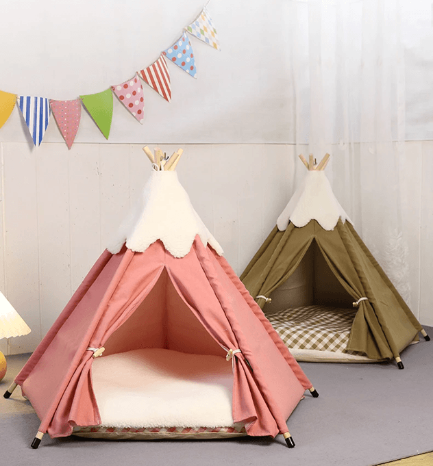 CozyPup Plush Pet Teepee Tent