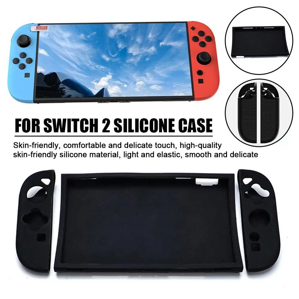 Nintendo Switch 2 Silicone Grip Case Split Cover with Anti-Slip Protection