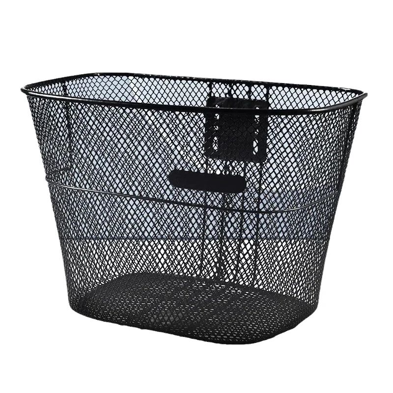 Foldable Metal Front Bicycle Basket for Mountain Bikes – Removable Storage Carrier for Shopping & Outdoor Rides