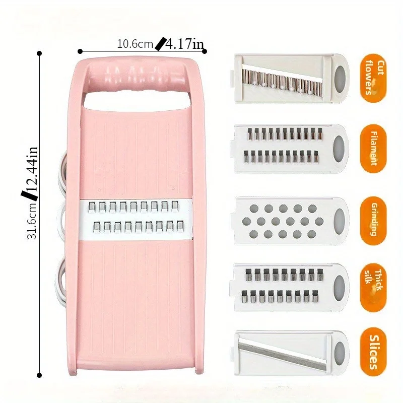 Versatile Mandoline Food Slicer, Grater for Potato, Cheese, Vegetable, Carrot, and Cucumber - Must-Have Kitchen Tool
