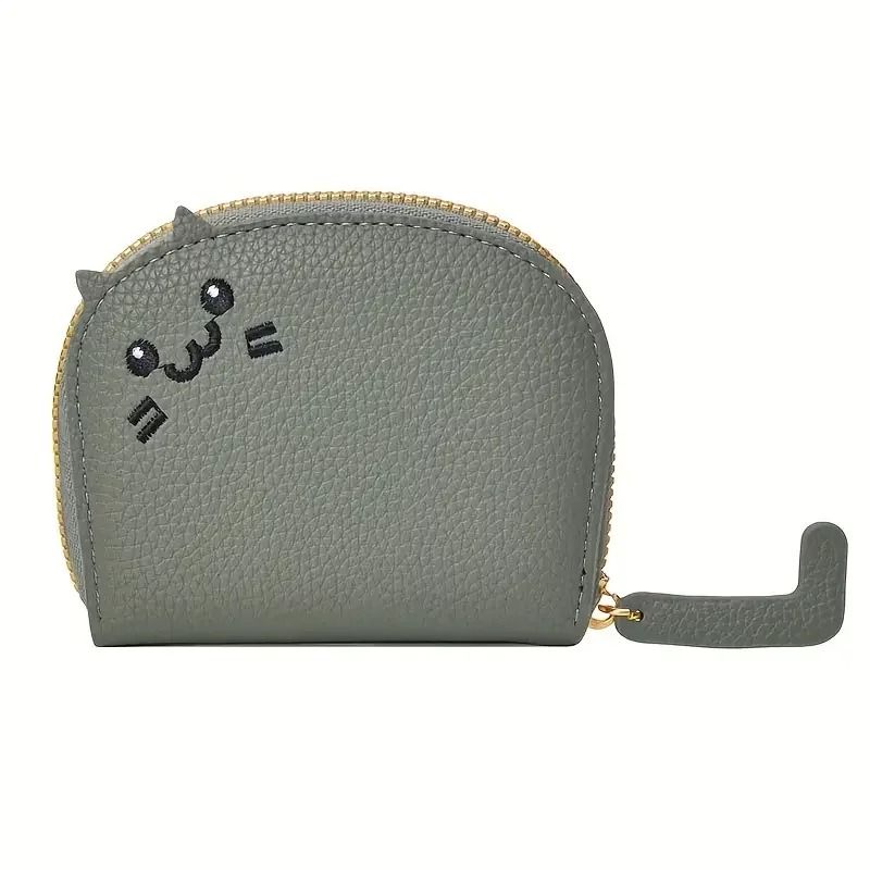 Cat Shaped Wallet Cute Women Card Holder Multi Slot Coin Purse