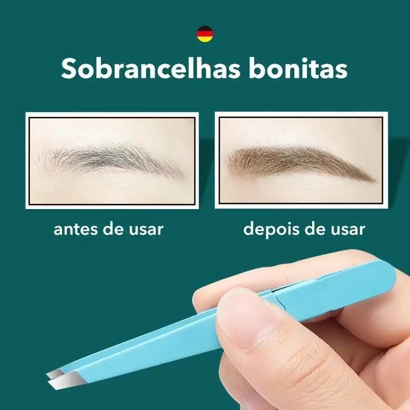 Colorful Stainless Steel Slanted Eyebrow Tweezers