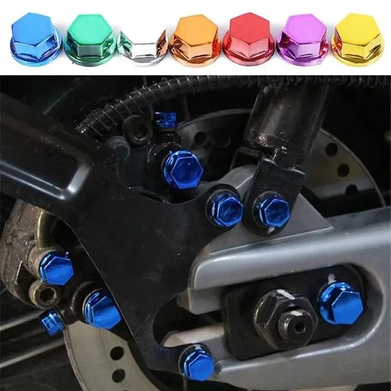 Universal Motorcycle Screw Decorative Cover | Rust-Prevention Bolt Cap & Aesthetic Enhancement
