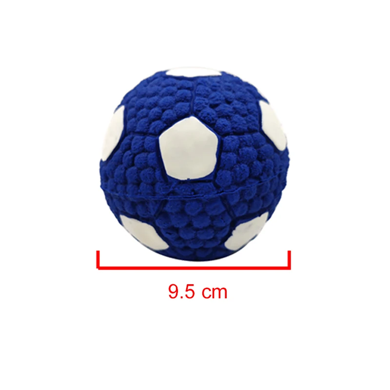 Dog Squeaky Ball Toy, Soft Latex Football Rugby Tennis Volleyball, Pet Tooth Cleaning and Training Toy