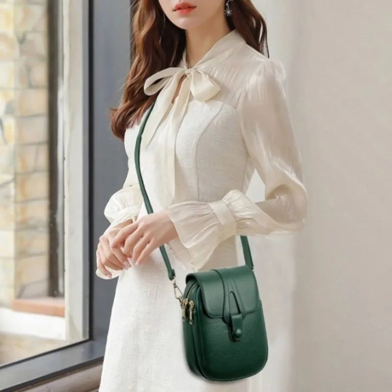 MiniChic PU Leather Phone Crossbody Bag | Women's Stylish Compact Shoulder Messenger Purse
