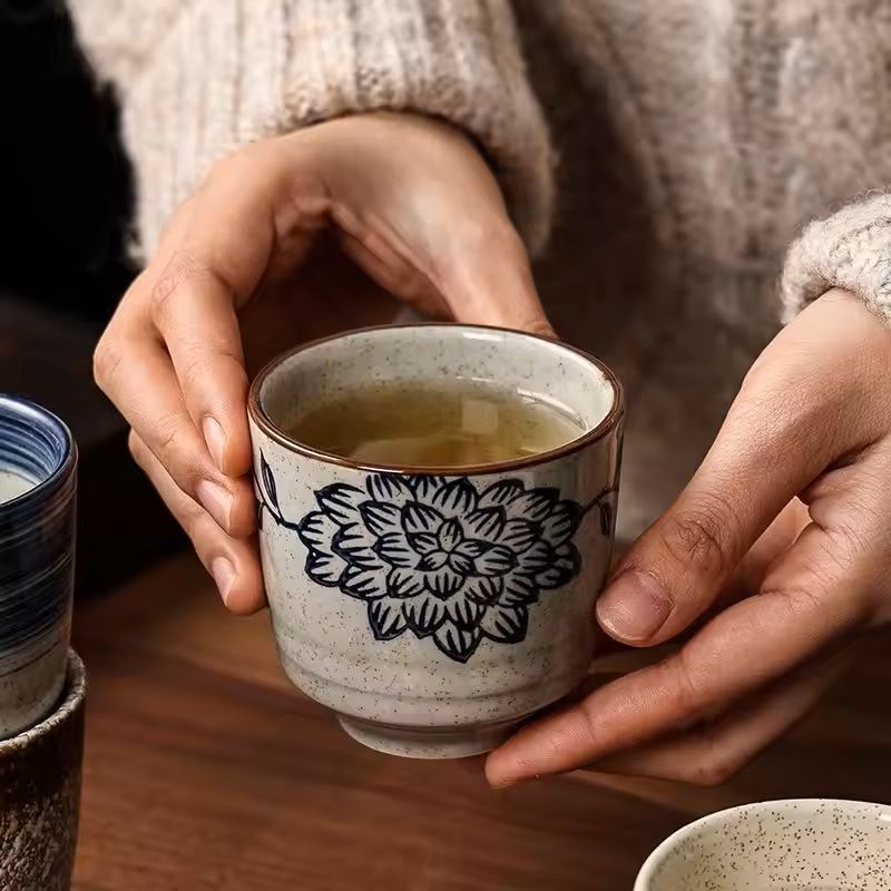 Japanese Style Hand-Painted Ceramic Tea Cup
