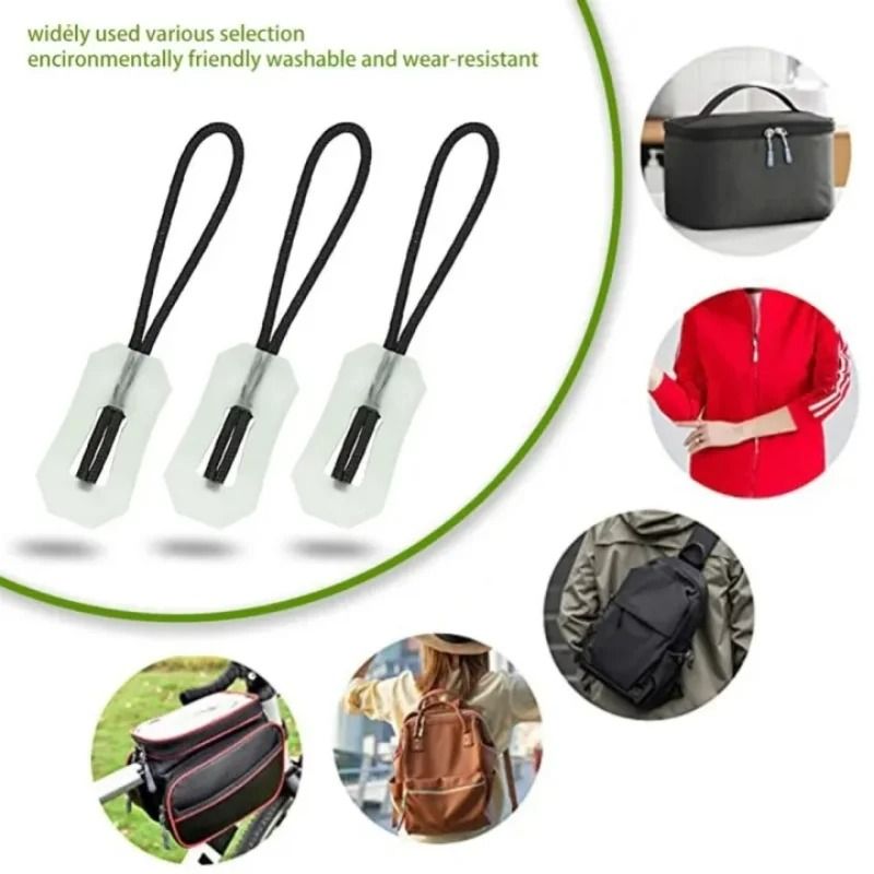 6Pcs Luminous Zipper Pull System | Premium Glow in The Dark Anti-Lost Backpack & Jacket Infrastructure