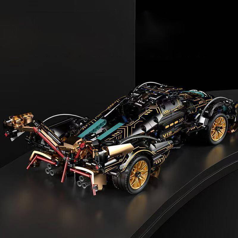 Green Racing Building Block Toys ABS Materials Manual Toy Assembly for Home Office Decor