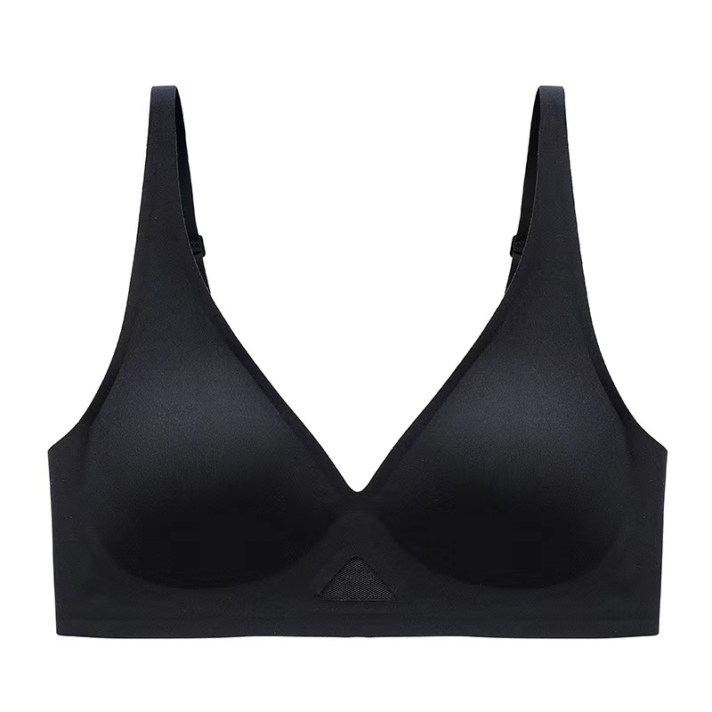 Push Up Bra for Women, Seamless U-back Non-wire Brasiere, Invisible Underwear, Breathable Mesh V-Neck Sexy Lingerie