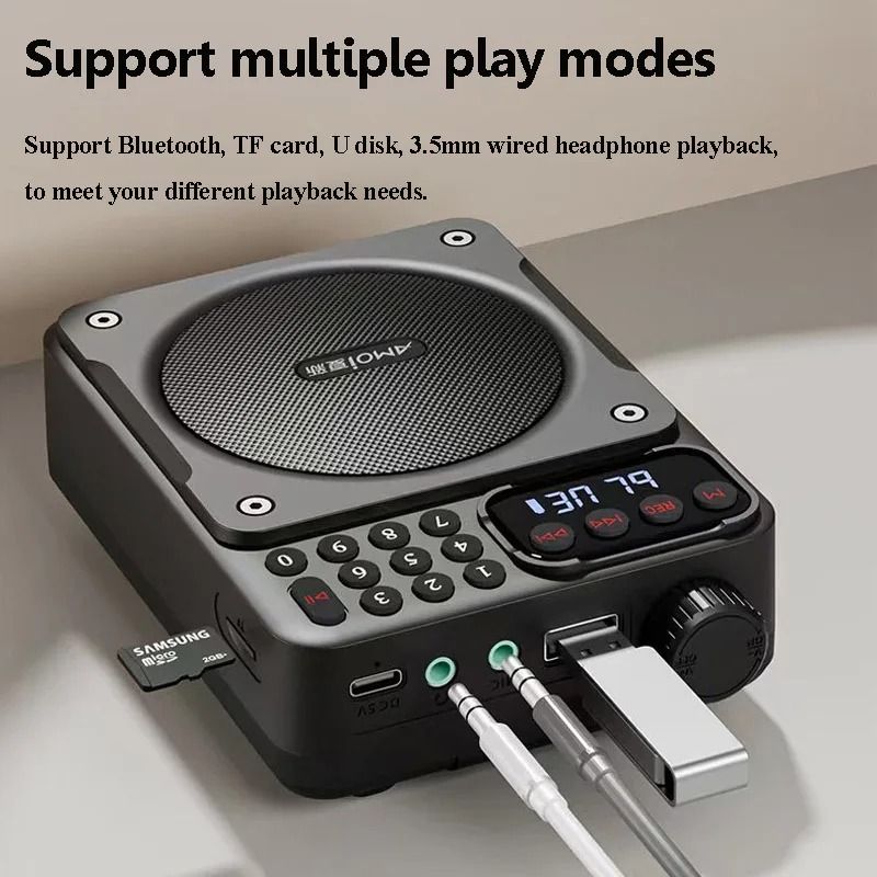 Mini Digital FM Radio with Bluetooth Speaker and USB Slot