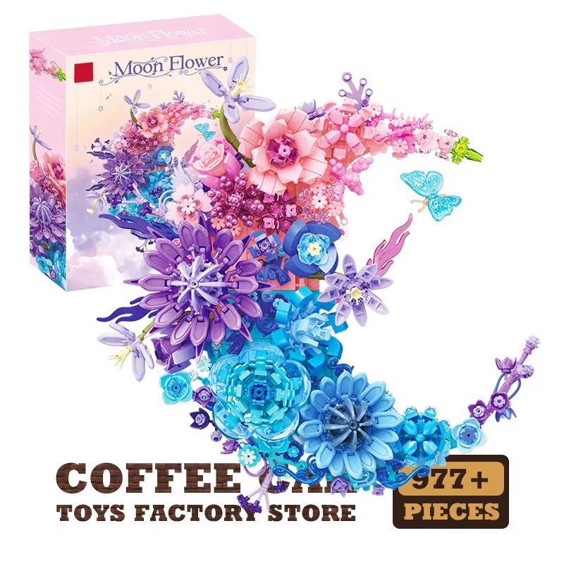 Creative Bonsai Building Blocks Bouquet 3D Model DIY Flower Kit