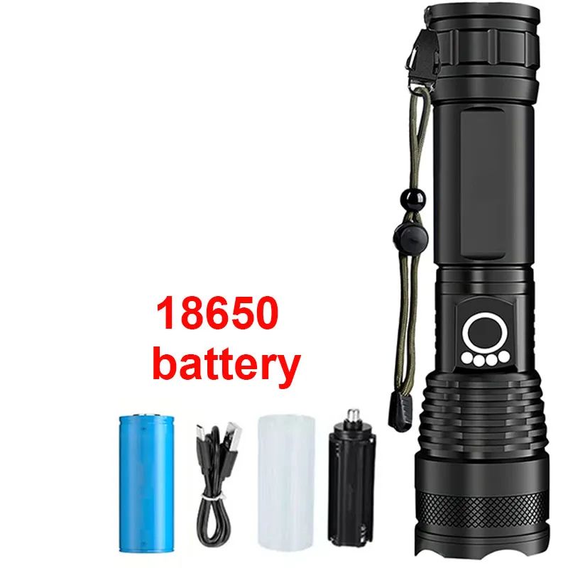 High Power Rechargeable LED Tactical Flashlight with Zoom
