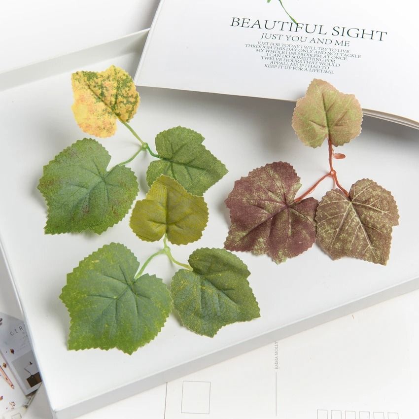 Artificial Grape Leaf Collection – High-Definition Botanical Texture Sculpture