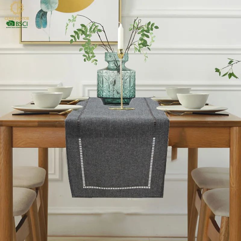 Elegant Linen Table Runner for Farmhouse Dining & Events