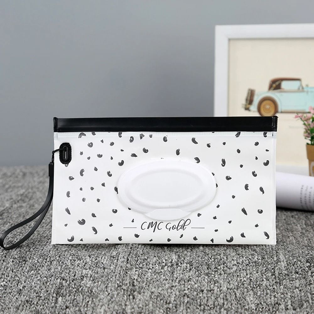 Portable Wet Wipes Pouch With Flip Cover Travel Tissue Holder Bag