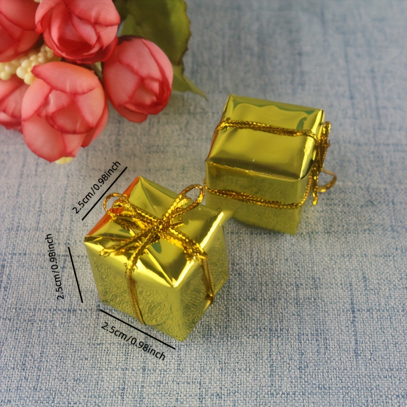 DIY Party Event Supplies, Colorful 3D Gift Boxes for Tree Decoration, Mini Christmas Ornaments