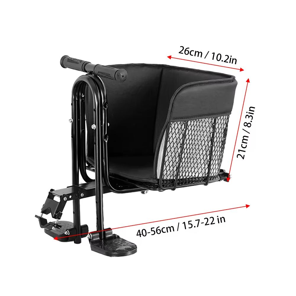 Ultimate Front-Mounted Child Bike Seat – Secure Bicycle Child Safety Seat with Foot Pedals
