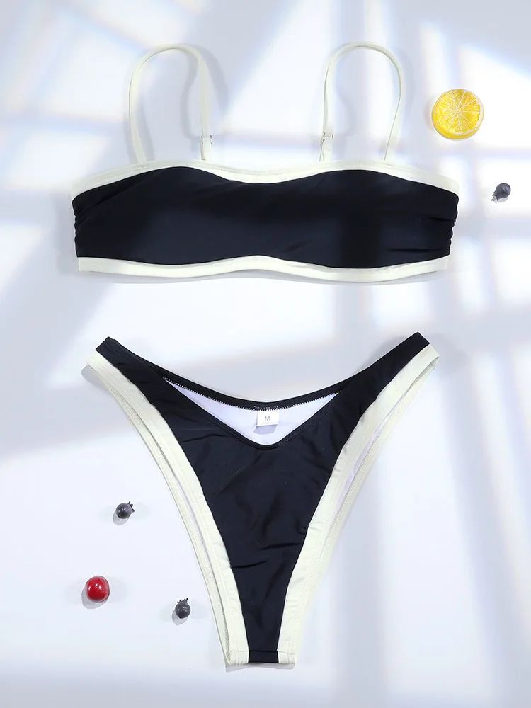 Miyouj High Cut Push-Up Two-Piece Bikini Swimsuit for Women