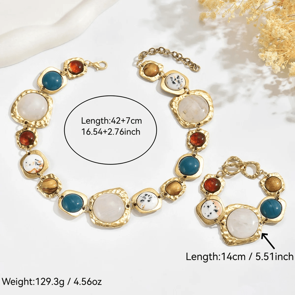 Boho Geometric Chunky Jewelry Set
