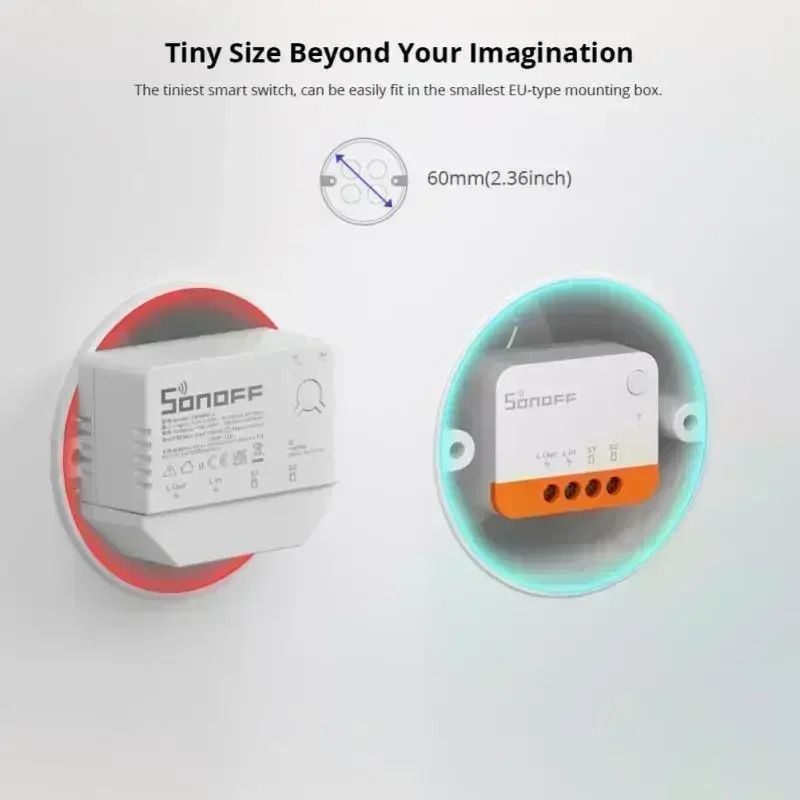 Mini Zigbee Smart Switch with No Neutral Wire and Two Way Control
