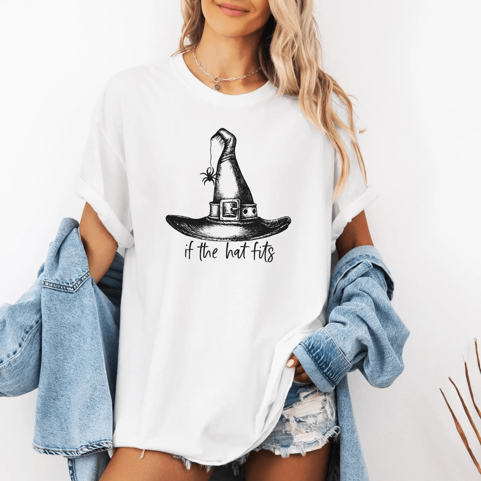 If The Hat Fits Witch Shirt Halloween Tee