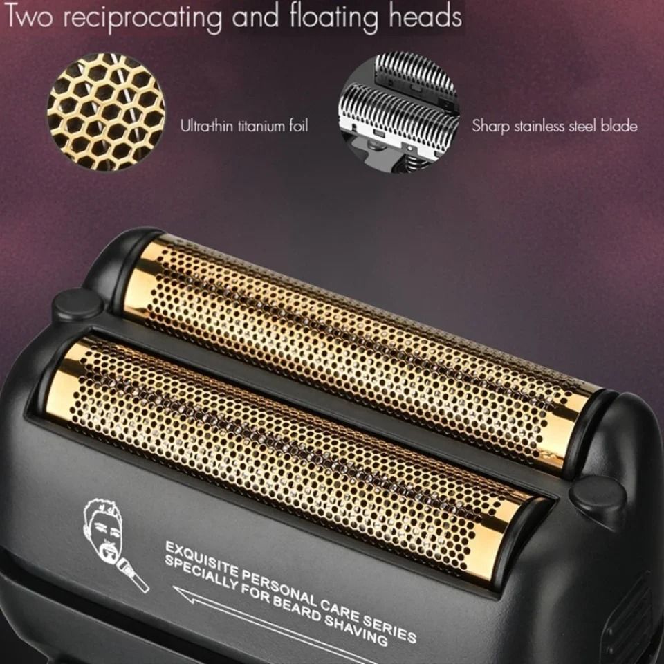 Professional Hair Trimmer with LCD Display Titanium Double Blade High Speed Motor