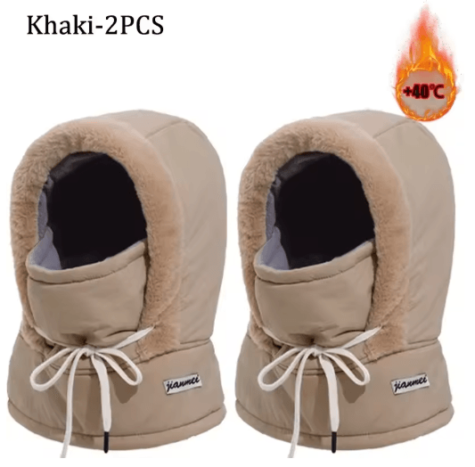 Cold Weather Thermal Balaclava Scarf Windproof Plush Hood Ski Face Mask