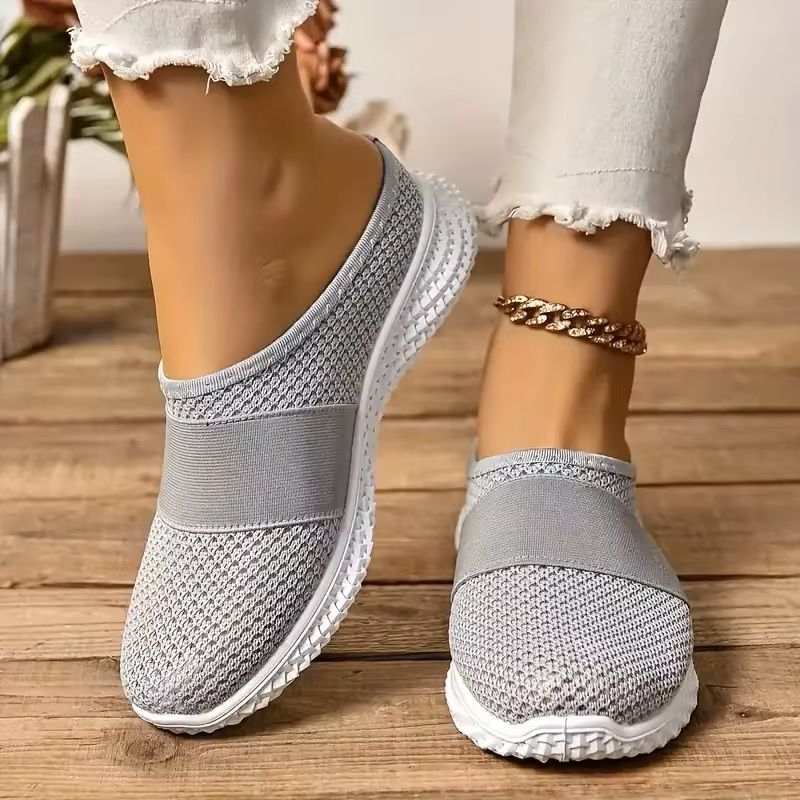 Womens Solid Color Soft Sole Platform Mules