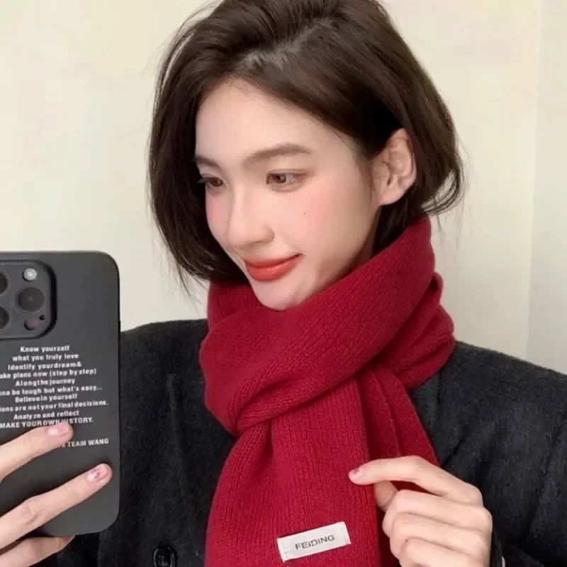 Unisex Winter Thermal Knitted Scarf