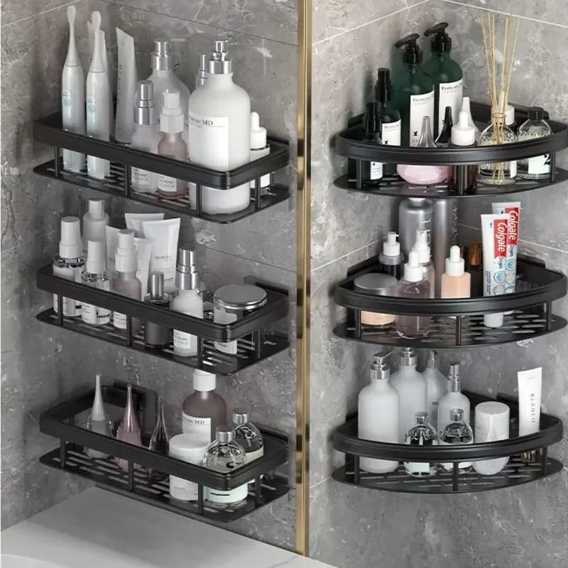 No Drill Corner Bathroom Storage Rack for Shower and Bathroom Organization