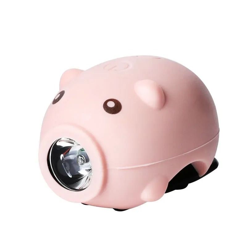 Rechargeable Cute Pig Bicycle Front Light Cartoon Bike Headlight