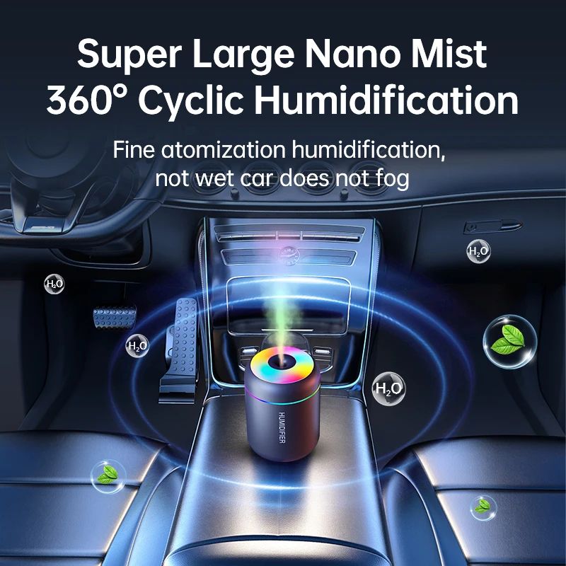 Mini USB Air Humidifier Aroma Diffuser with Light