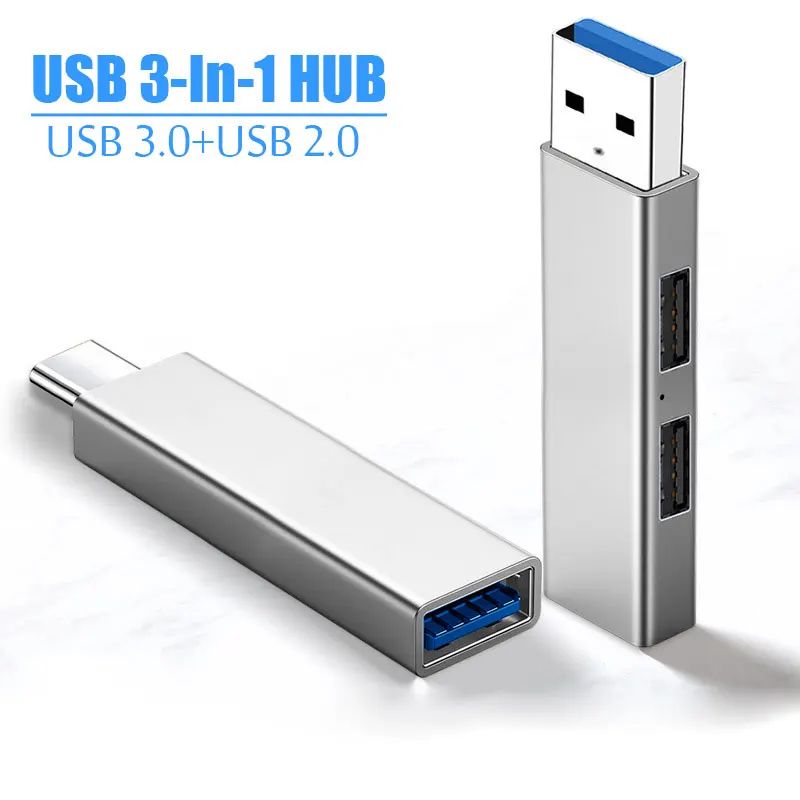 USB 3.0 Multi-Port Hub Adapter (3-Port USB Splitter for PC and Laptop)