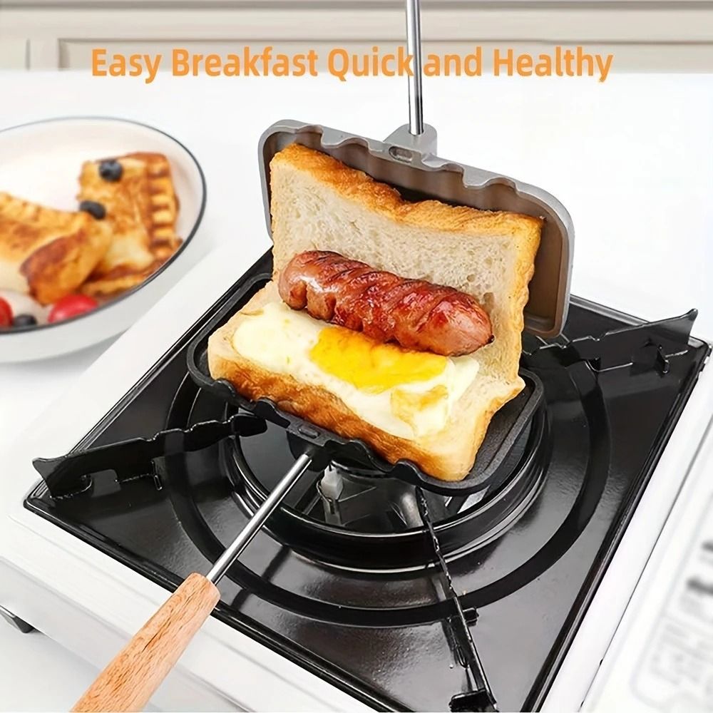Dual Sided Non Stick Sandwich Maker Grill Press for Stove