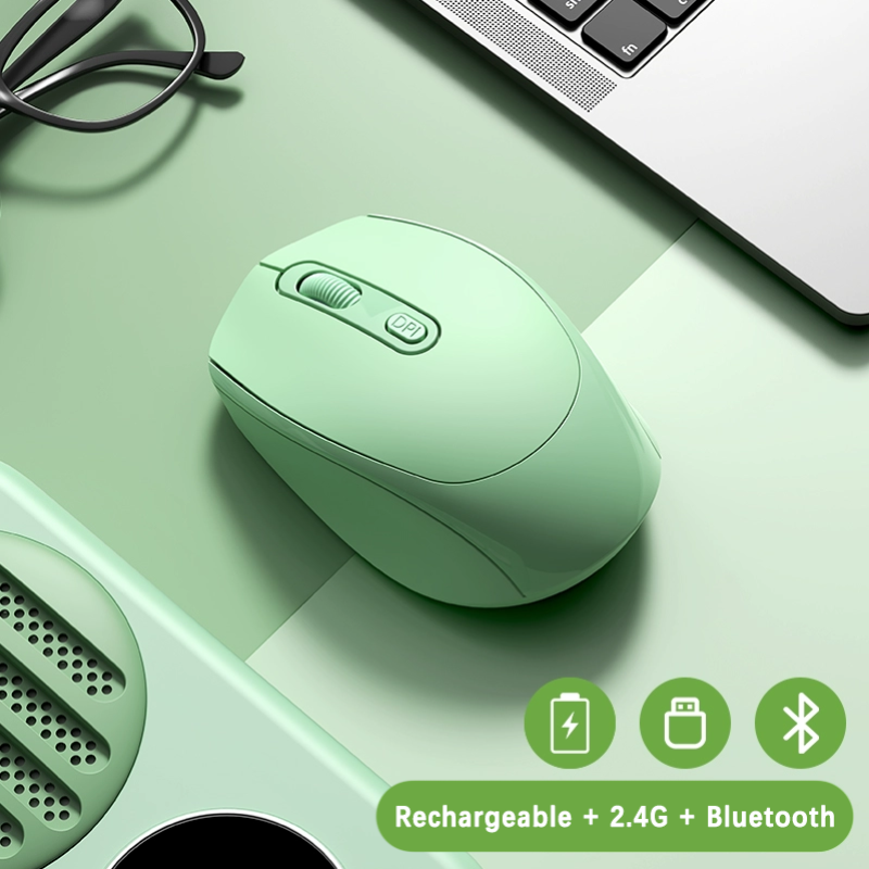 Rechargeable Wireless Gaming Mouse, RGB, Bluetooth Optical Mouse for PC, Laptop, Computer