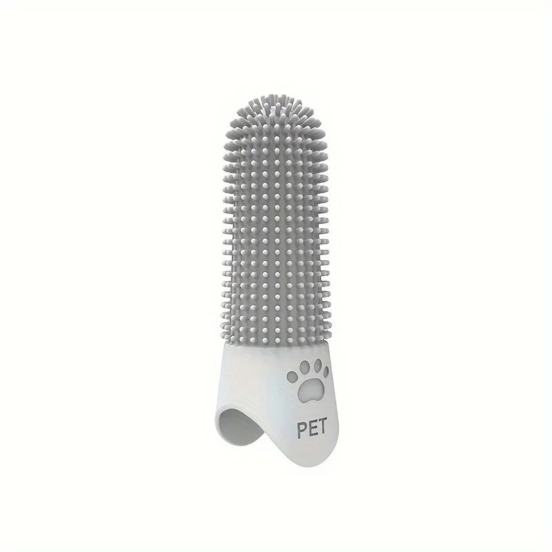 360° Silicone Pet Finger Toothbrush – Soft Dog & Cat Tooth Cleaning Brush