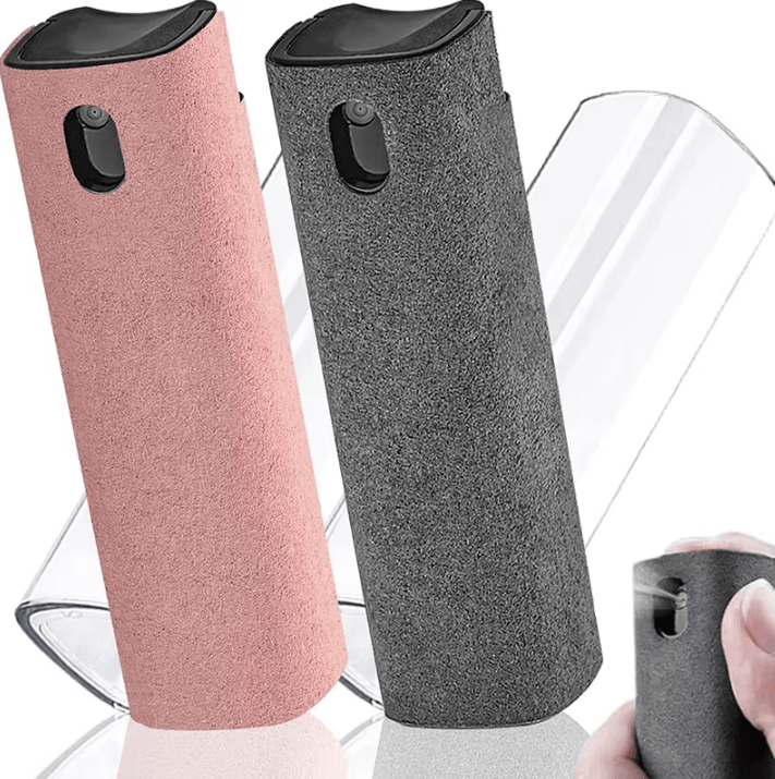 2-in-1 Phone Screen Cleaner Spray – Portable Microfiber Cleaning Kit for Phones & Tablets