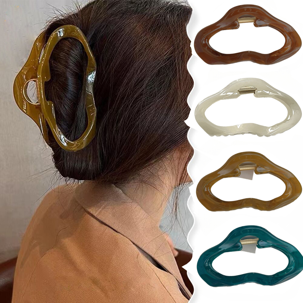 Cloud Shape Hollow Hair Claw Clip for Women Strong Hold Large Aesthetic Hair Accessory
