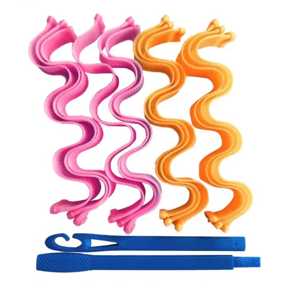 12 Piece Heatless Hair Curlers Soft Curling Rod Set
