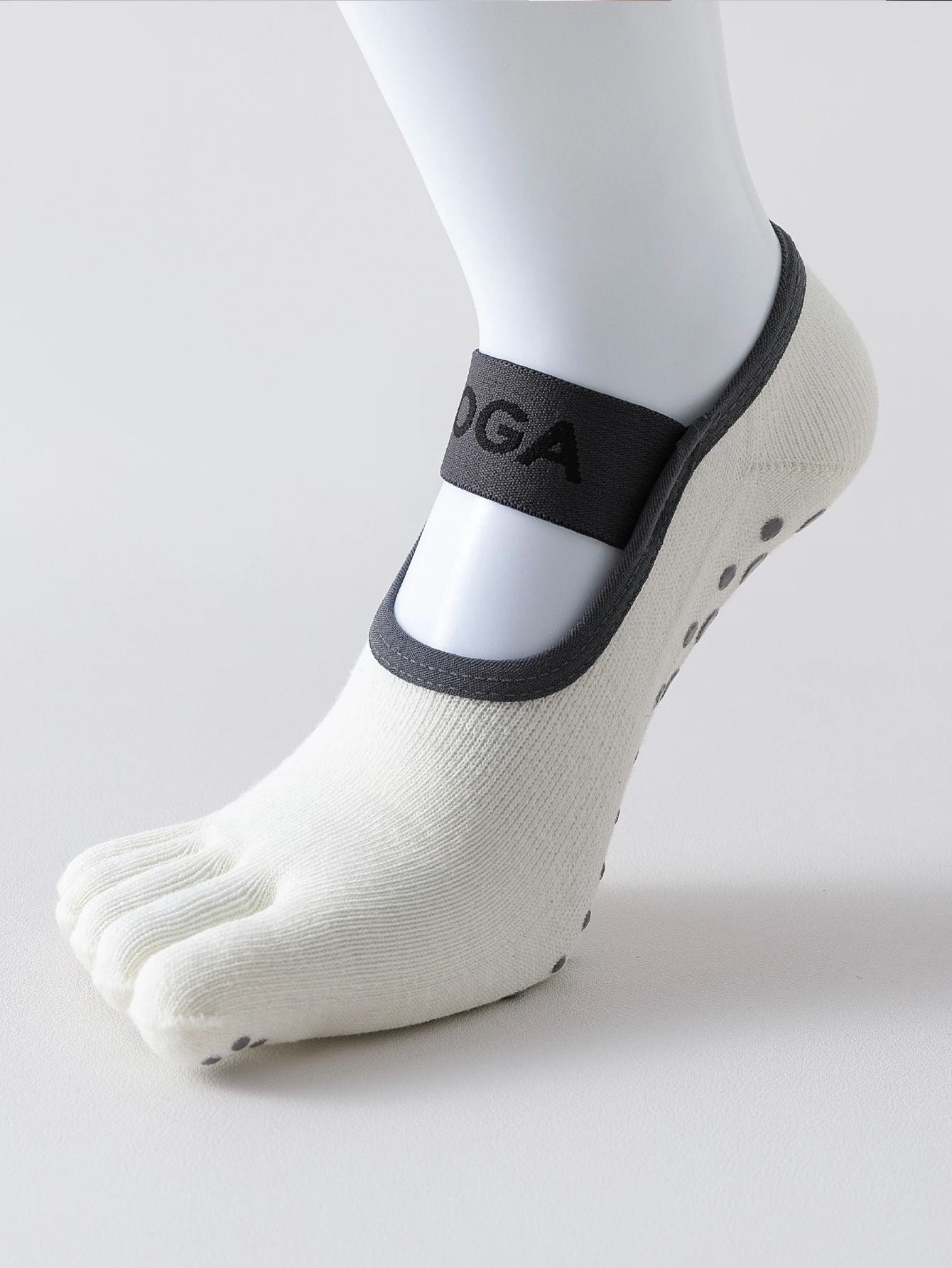 Womens Five Finger Yoga Socks – Non-Slip Cotton Pilates and Fitness Socks