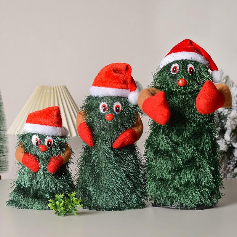 Large Rotating Dancing Santa Christmas Tree Musical Electric Holiday Decoration Toy