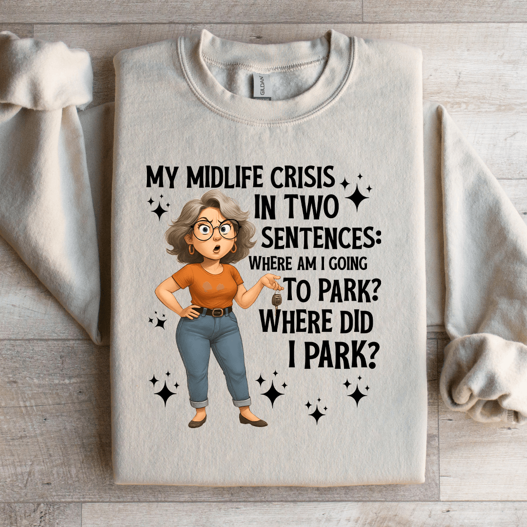 My Middle Crisis In Two Sentences Sweatshirt