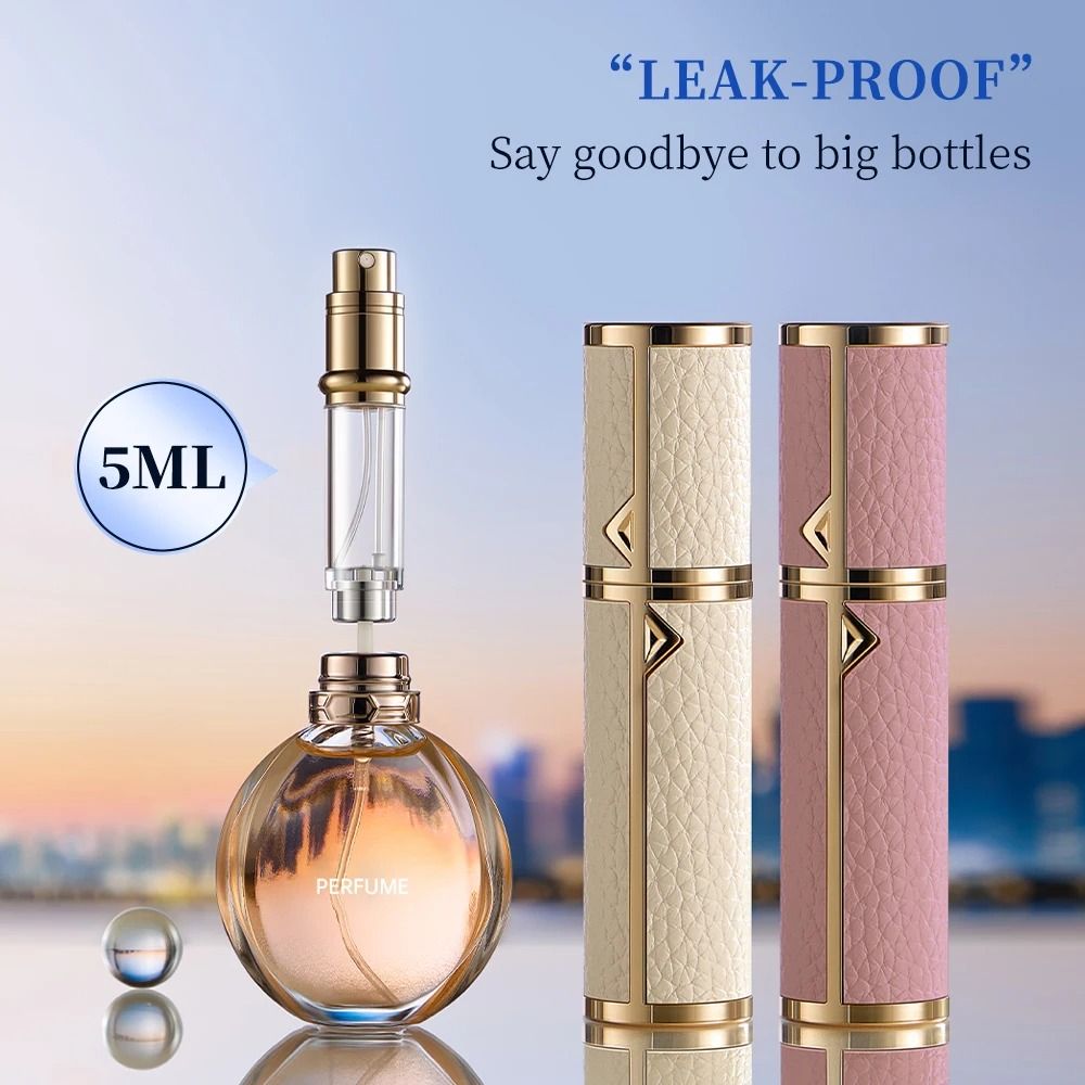 5ml PU Leather Mini Perfume Atomizer Spray Bottle