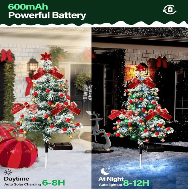 EverGlow Solar Christmas Tree Garden Light