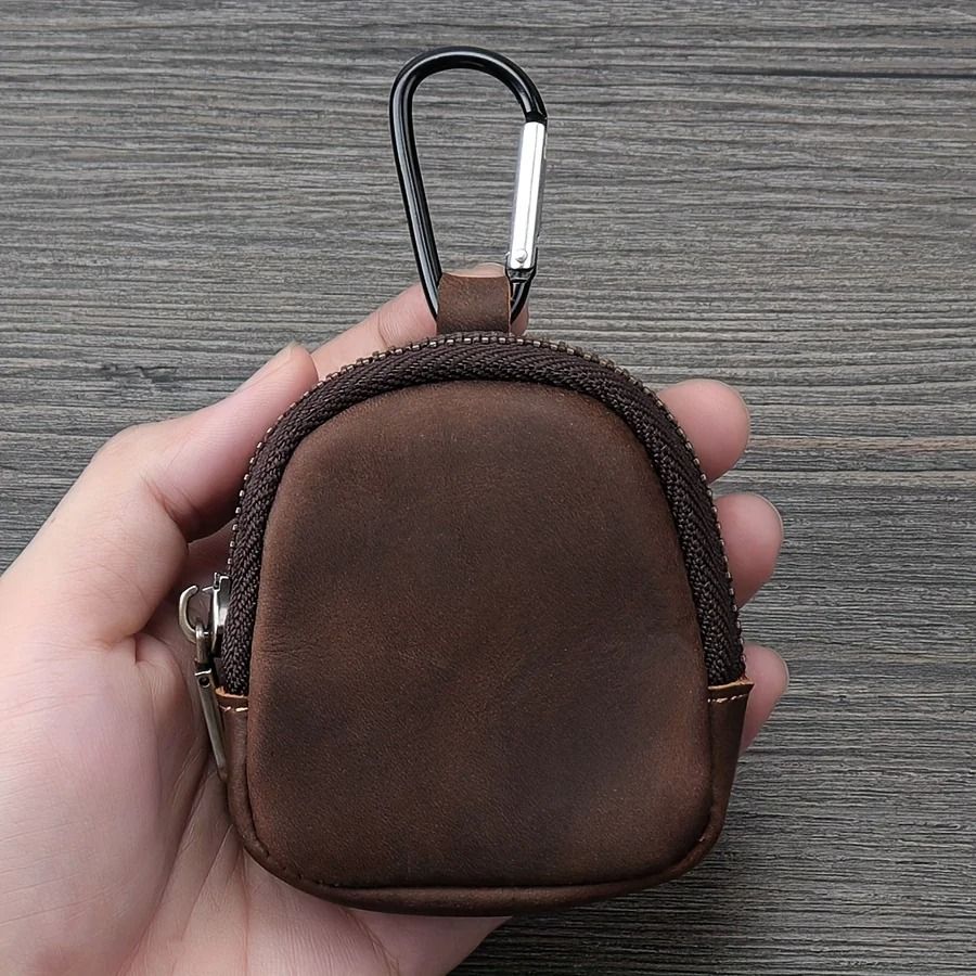 Retro Genuine Full-Grain Cow Leather Coin Purse