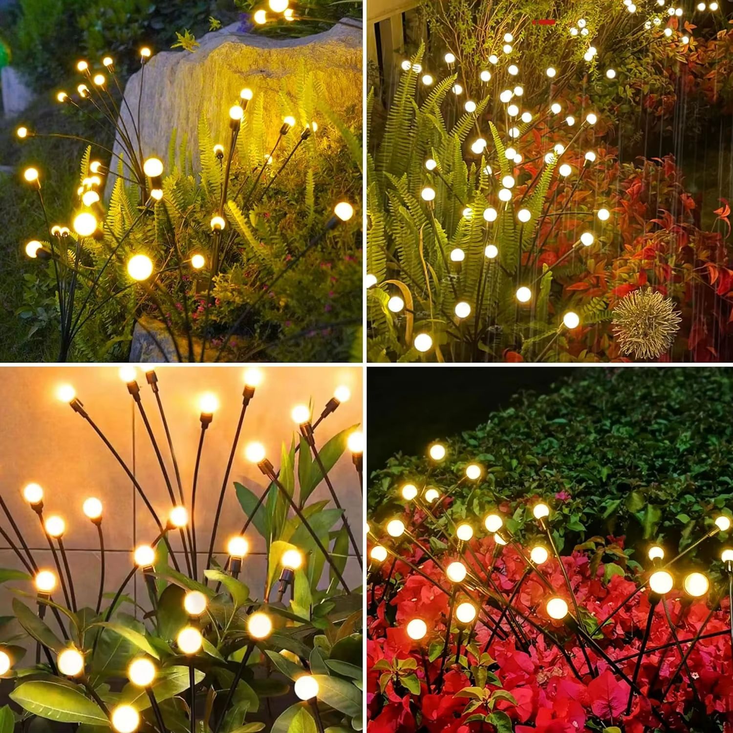 Enchanted Glow Solar Firefly Garden Light - Waterproof LED solar firefly lights