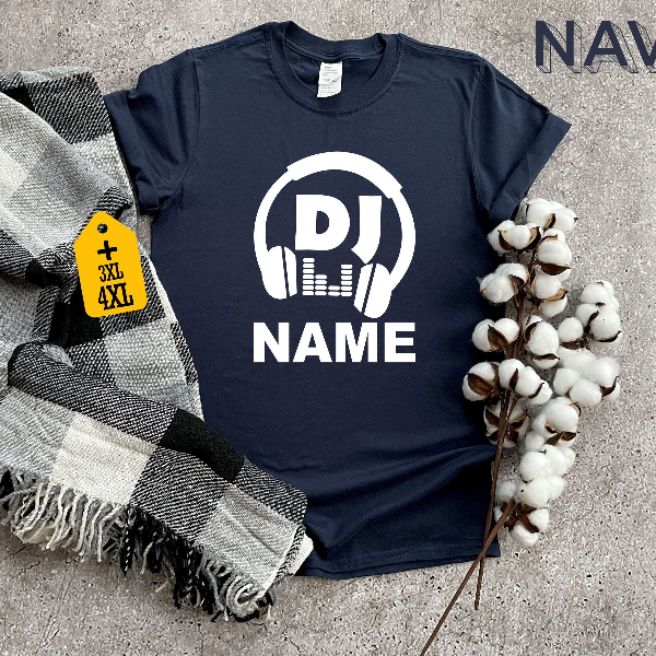 Customized DJ Shirt With Name, Personalized Gift, Funny Disc Jokey Shirt, Custom DJ Tee, Music Lover Shirt