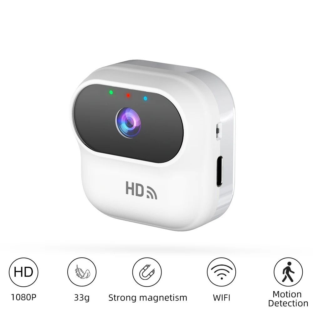 1080P WiFi Smart Mini Security Camera – Compact Motion Tracking Home Monitor