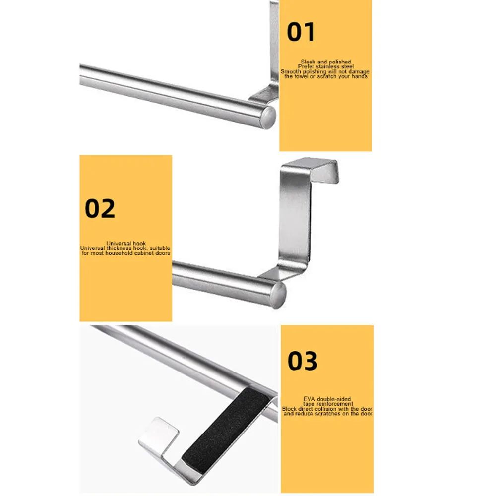 Black No Drill Towel Rack